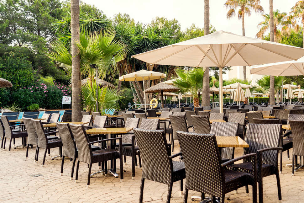 Ein Foto von der Terrasse im HM Mar Blau