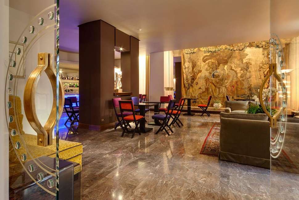 Een foto van het interieur van Grand Hotel Francia & Quirinale
