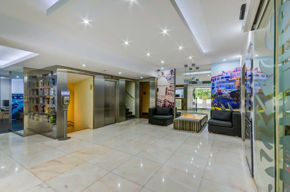 Een foto van het interieur van Hotel Lido