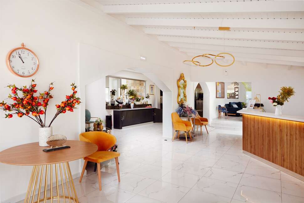 Een foto van het interieur van Amnissos Residence