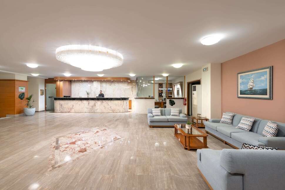 Een foto van het interieur van Hotel Marilena