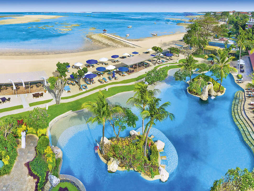 Een foto van een overzicht van Hotel Nikko Bali Benoa Beach