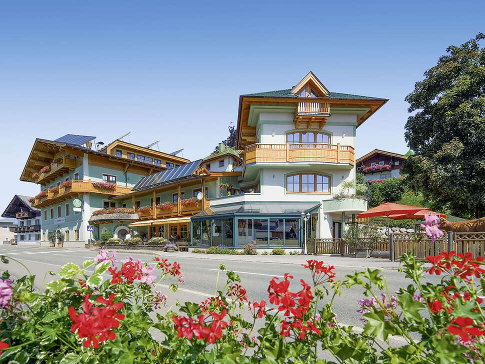 Ein Foto von der Außenansicht des Gasthof Obermair