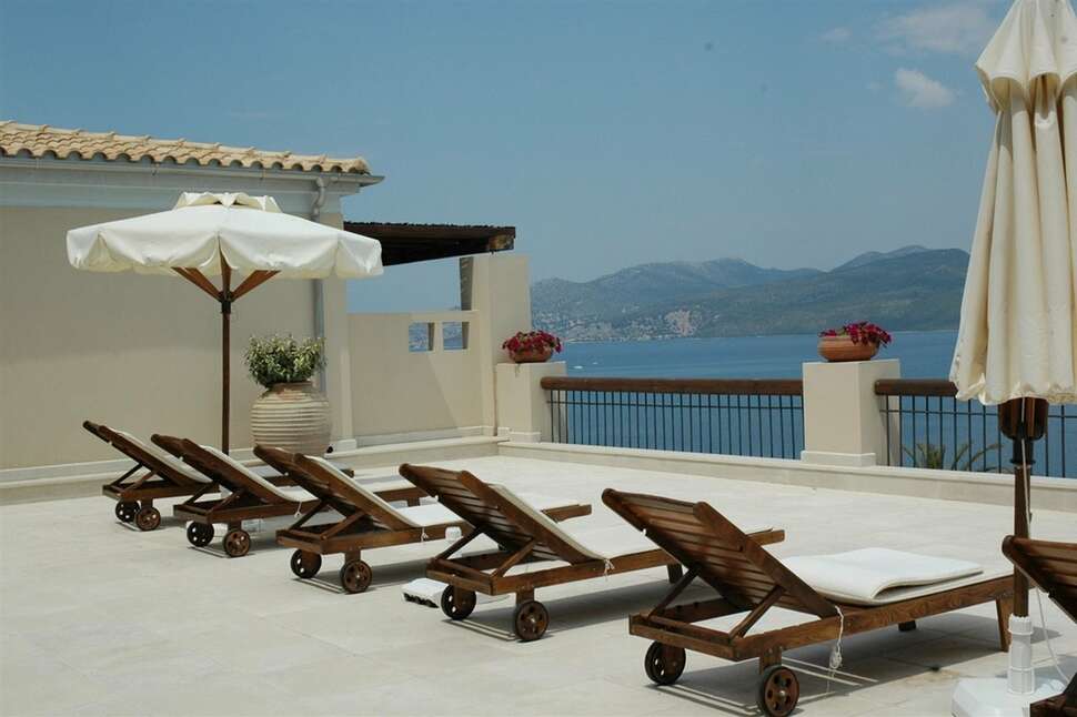 Ein Foto von der Terrasse im Ionian Blue