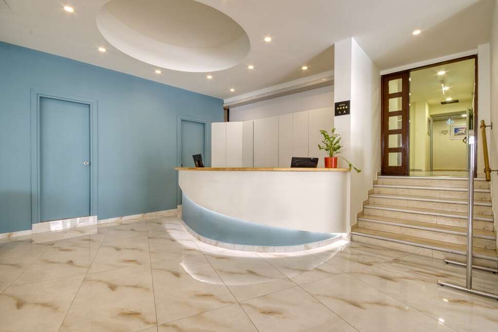 Een foto van het interieur van Arte Hotel