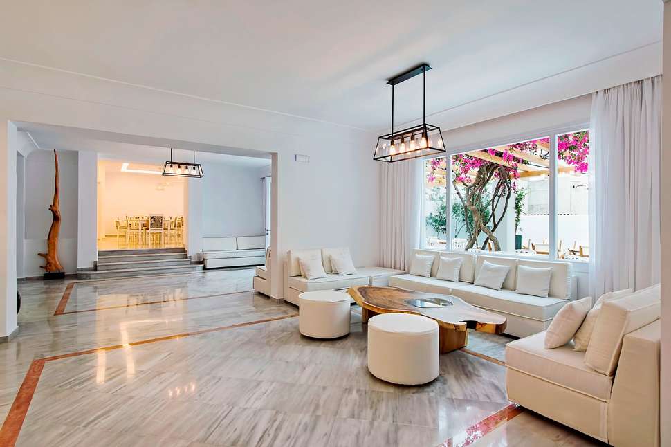 Een foto van het interieur van Cavo Bianco