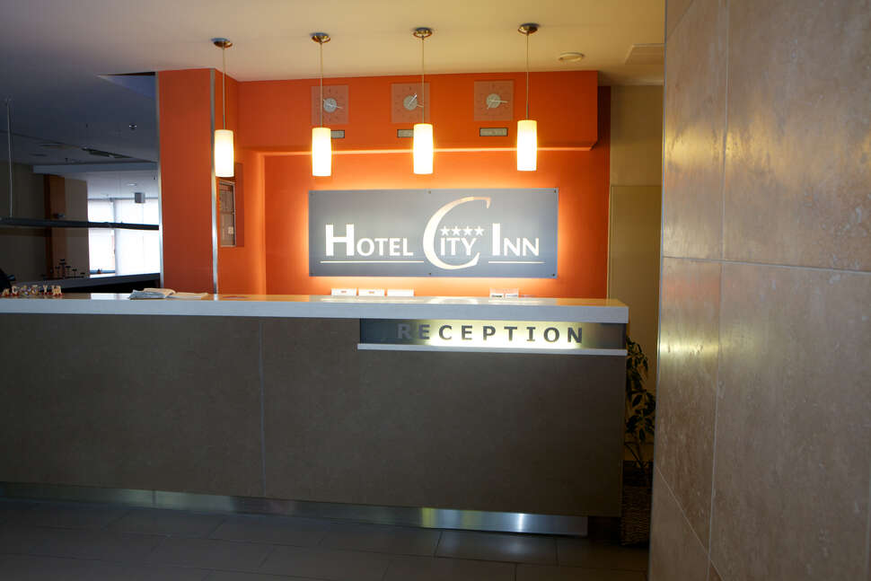Een foto van het interieur van Hotel City Inn