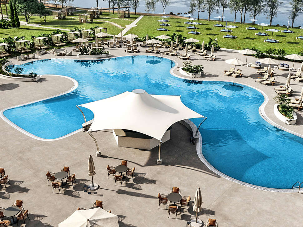 Een foto van een overzicht van Kerkyra Blue Hotel & Spa