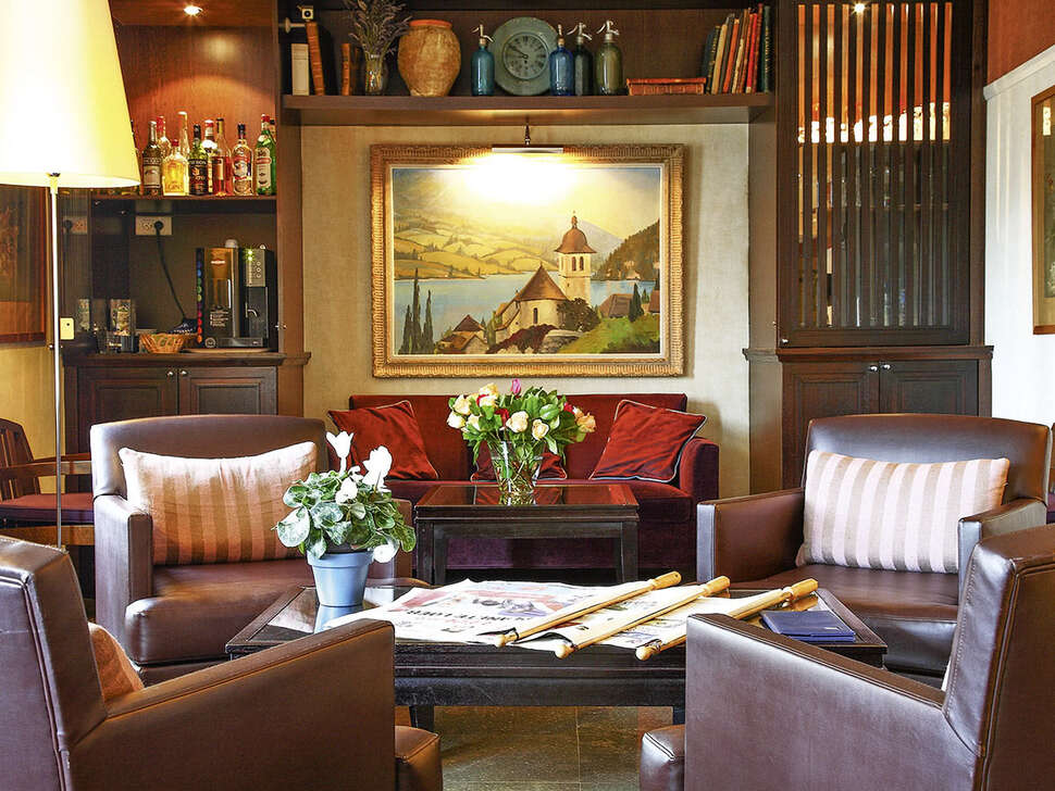 Een foto van het interieur van Hotel de la Jatte