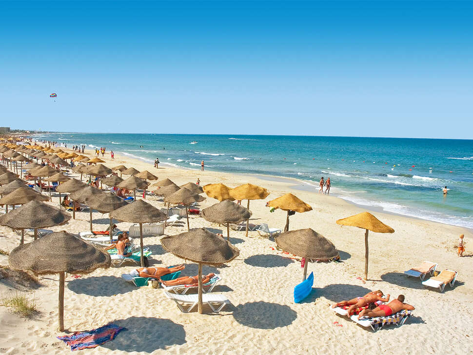 Een foto van het strand bij El Mouradi Cap Mahdia