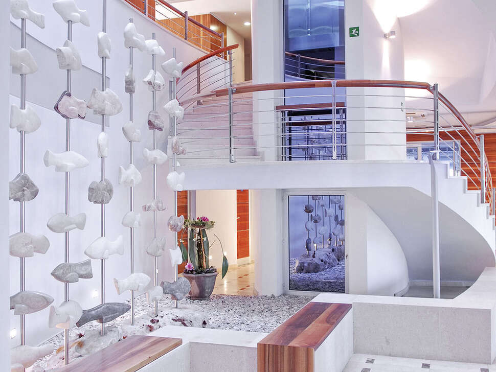 Een foto van het interieur van Hotel Pastura