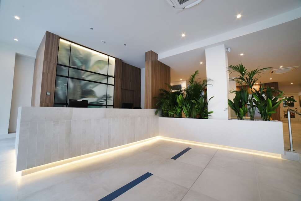 Een foto van het interieur van Eurosalou Hotel & Spa