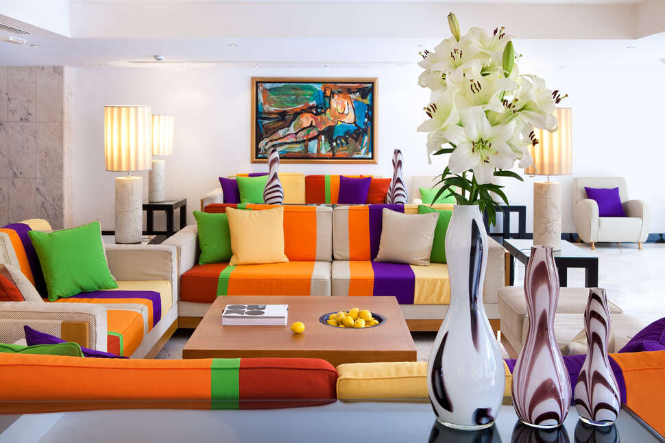 Een foto van het interieur van Seaside Palm Beach