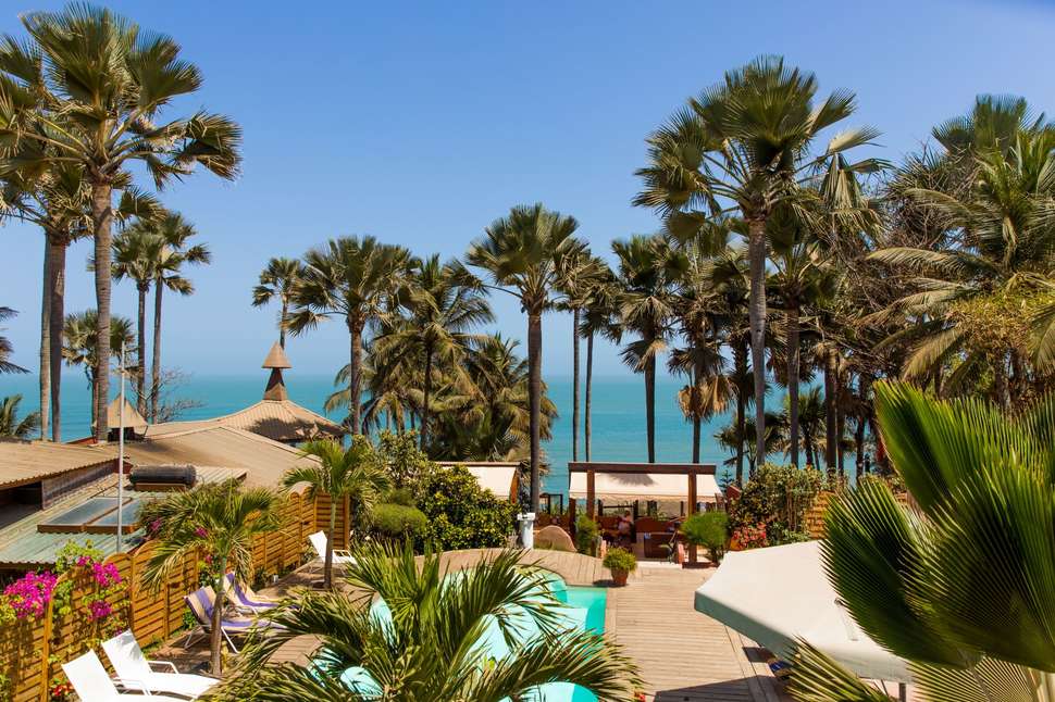 Een foto van het terras bij Ngala Lodge