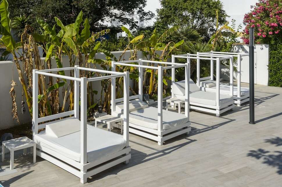 Ein Foto von der Terrasse im Hotel Vibra Marco Polo II