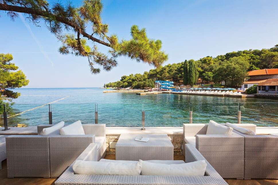 Ein Foto von der Terrasse im Villa Galijot Plava Laguna