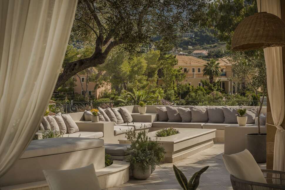 Een foto van het terras bij Thalassa Boutique Hotel