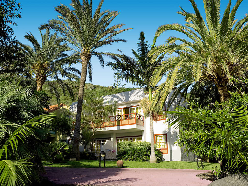 Een foto van het terras bij Hacienda San Jorge