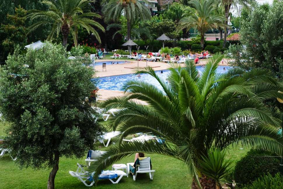 Een foto van het terras bij Hotel Samba