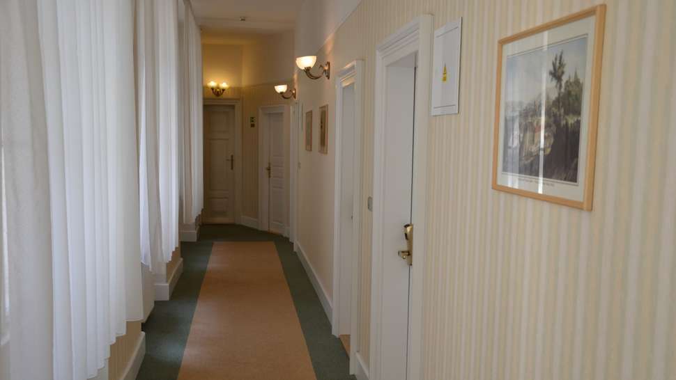 Een foto van het interieur van Hotel Rott