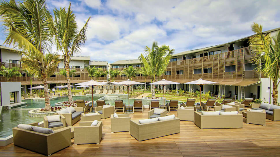 Een foto van het terras bij Be Cosy Aparthotel