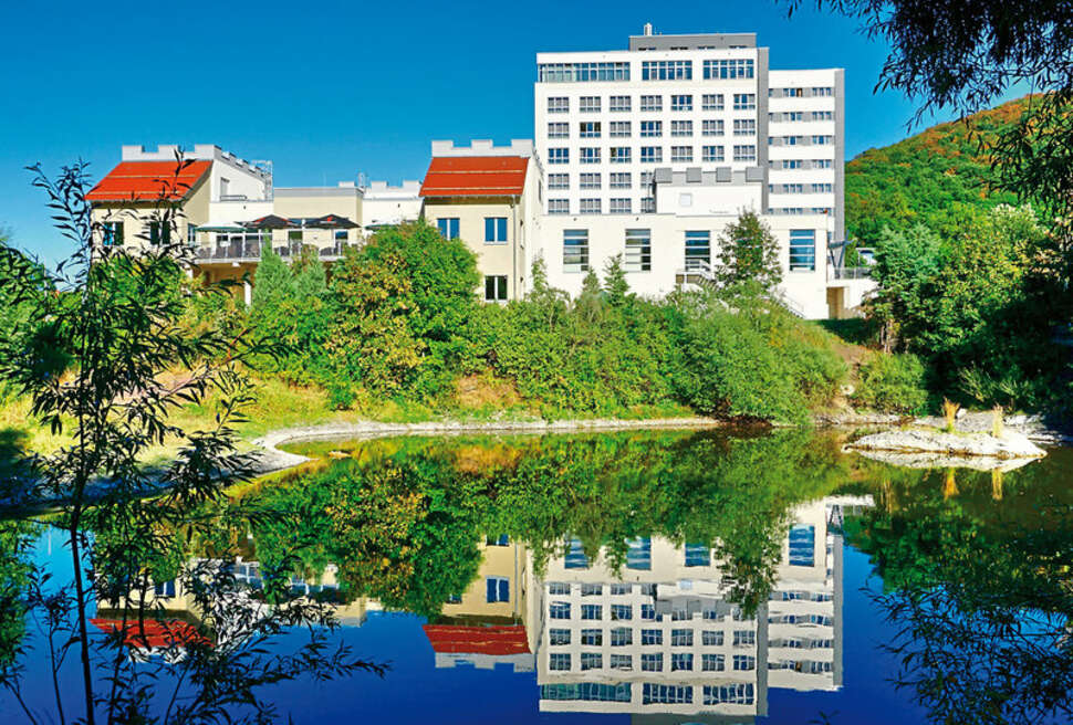 Ein Foto von der Außenansicht des Hasseröder Burghotel