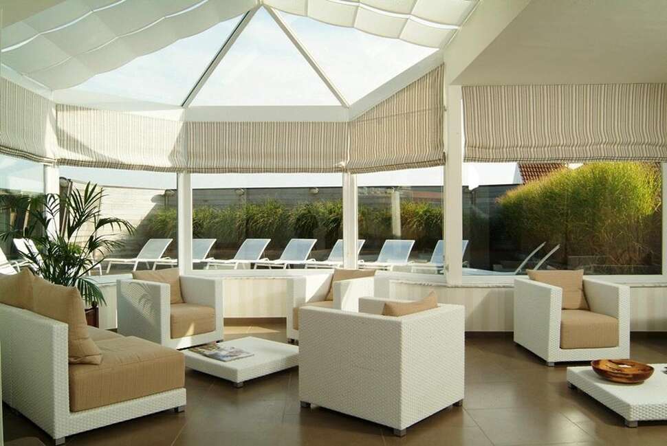 Een foto van het interieur van Hotel Aezaert