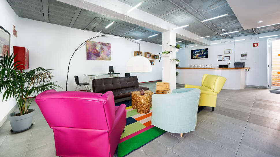 Een foto van het interieur van Bungalows Nido del Aguila
