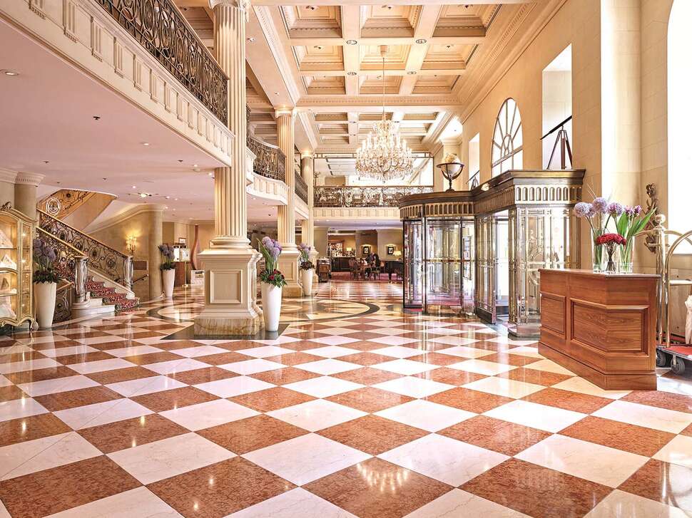 Een foto van het interieur van Grand Hotel Wien