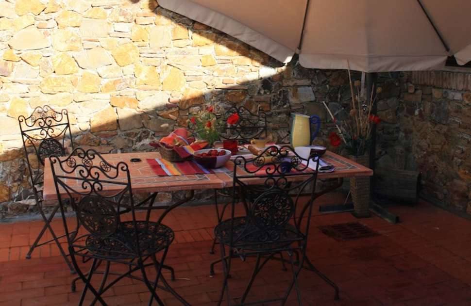 Een foto van het terras bij Antico Borgo Casalappi