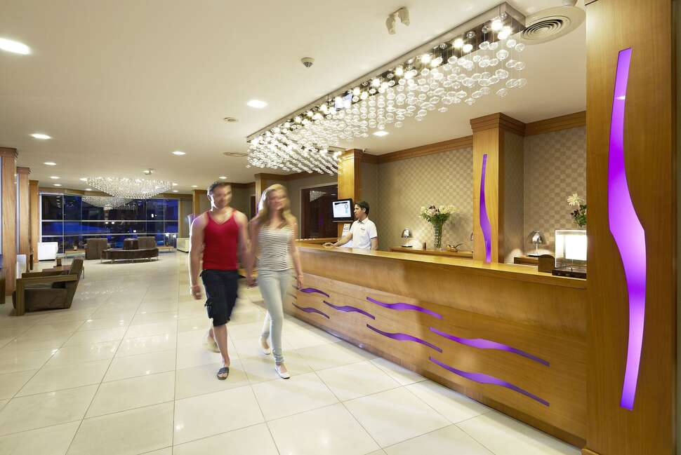 Een foto van het interieur van Hotel Ideal Pearl