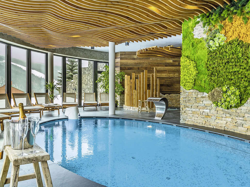 Een foto van het zwembad bij Hotel Olympie