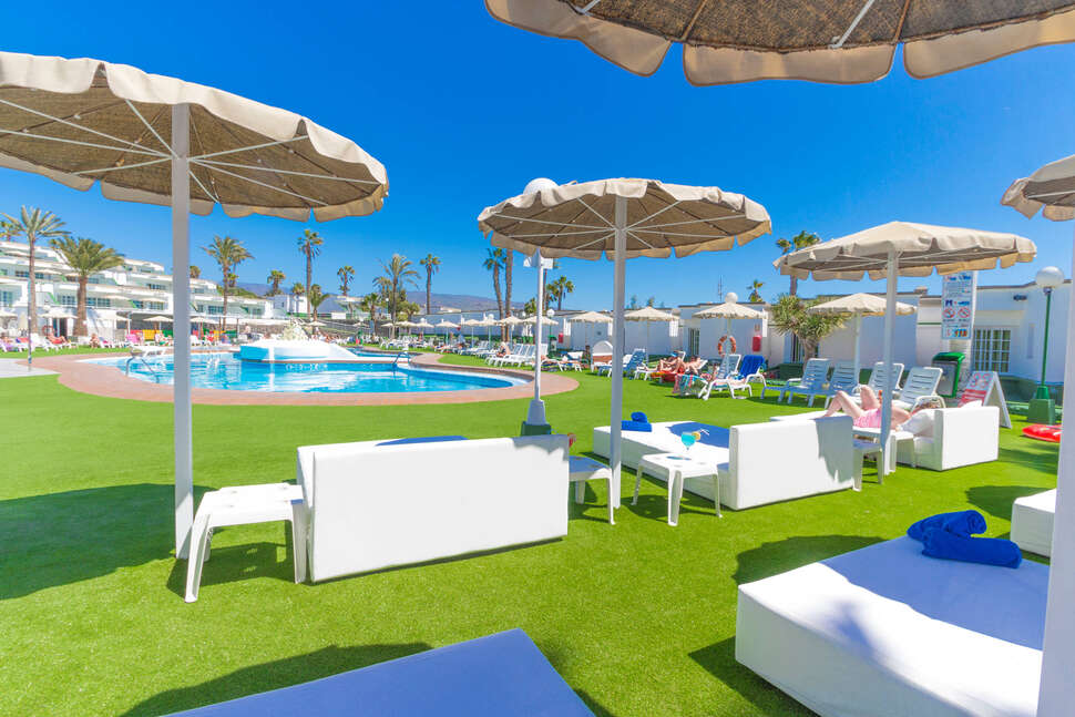 Een foto van het terras bij Vista Oasis