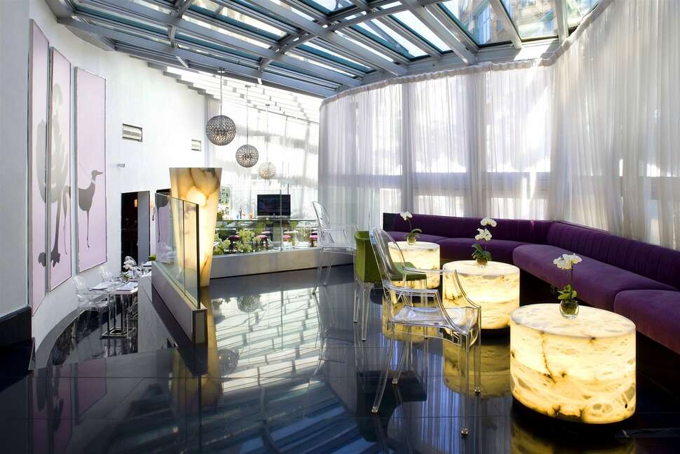 Een foto van de faciliteiten bij Hotel Les Jardins du Marais