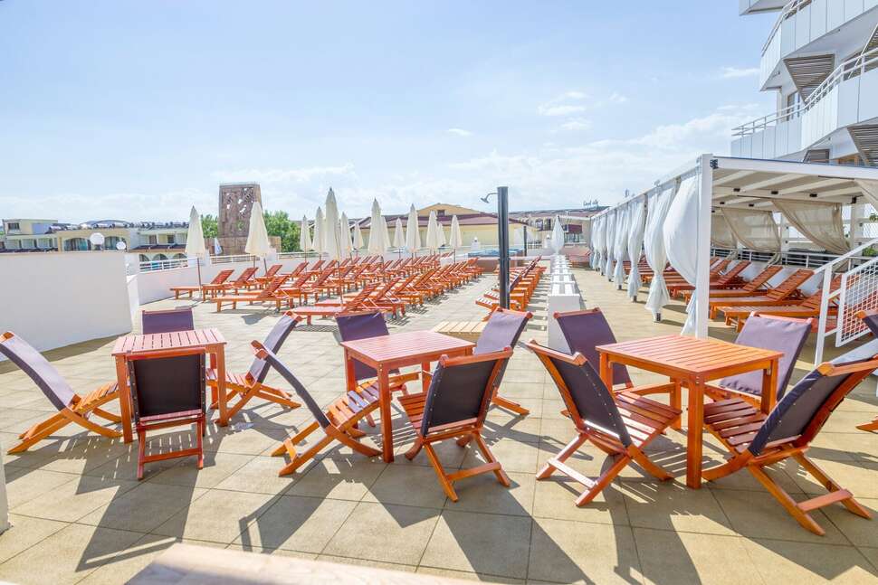 Ein Foto von der Terrasse im Kuban Resort & Aquapark