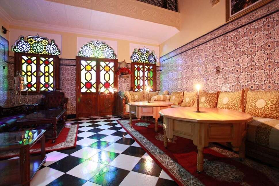 Een foto van het interieur van Riad Fatouma