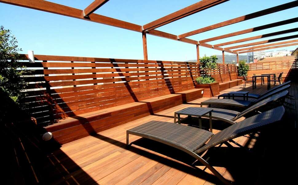 Ein Foto von der Terrasse im Abba Hotel Balmoral