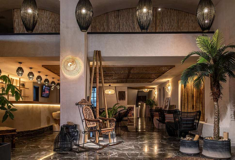 Een foto van het interieur van Indigo Inn Casa