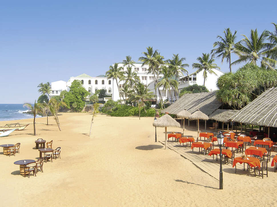Een foto van het terras bij Mount Lavinia