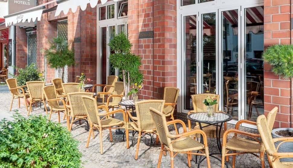 Ein Foto von der Terrasse im NH Berlin Kurfurstendamm