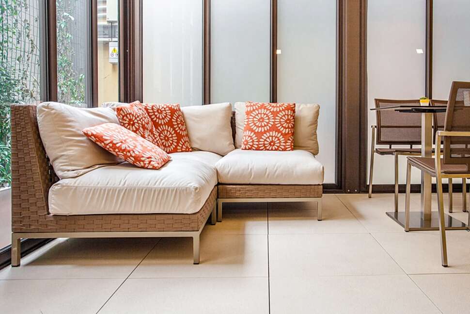 Een foto van het interieur van Hotel Camelia