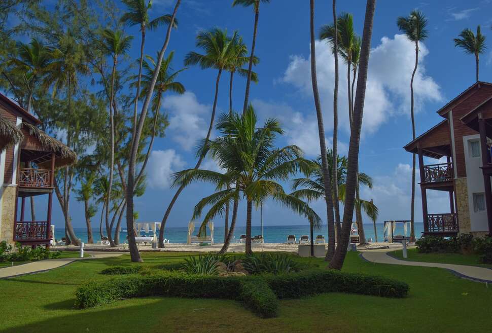 Een foto van het terras bij Vista Sol Punta Cana