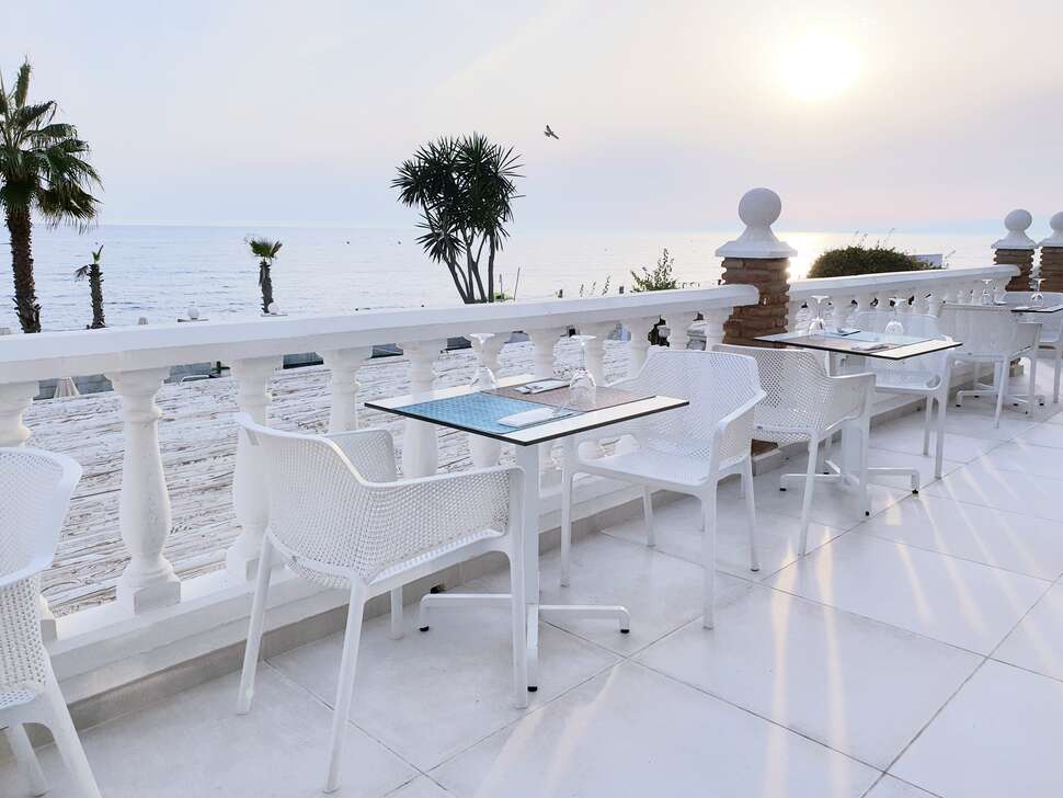 Ein Foto vom Strand beim Hotel Santa Rosa