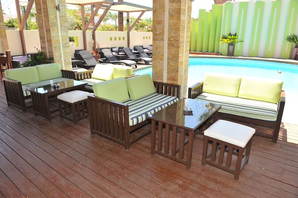 Ein Foto von den Einrichtungen im Heleni Beach Hotel