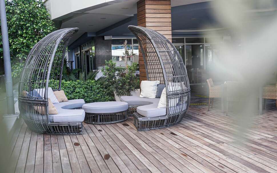 Een foto van het terras bij Sunprime C-Lounge