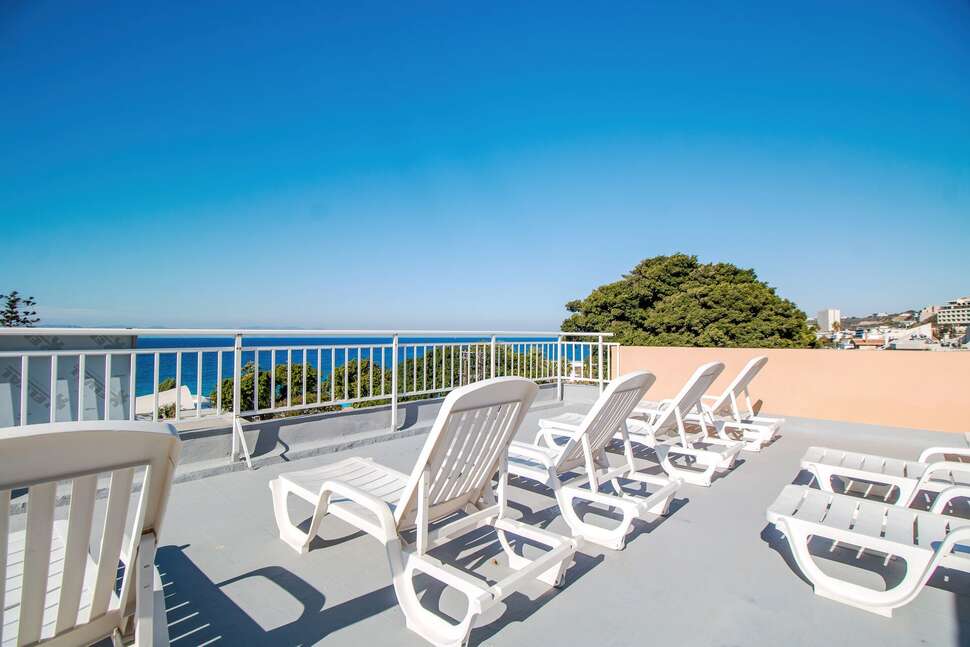 Ein Foto von der Terrasse im Filmar Hotel