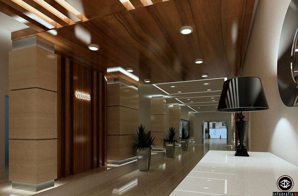 Een foto van het interieur van Aparthotel Veramar