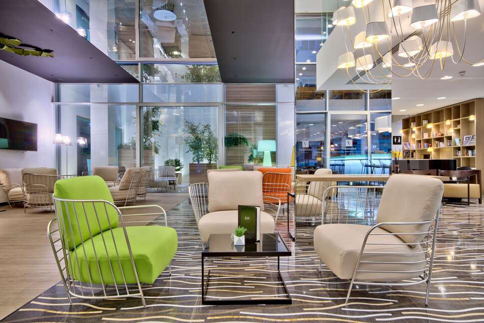 Een foto van het interieur van Hotel Valentina
