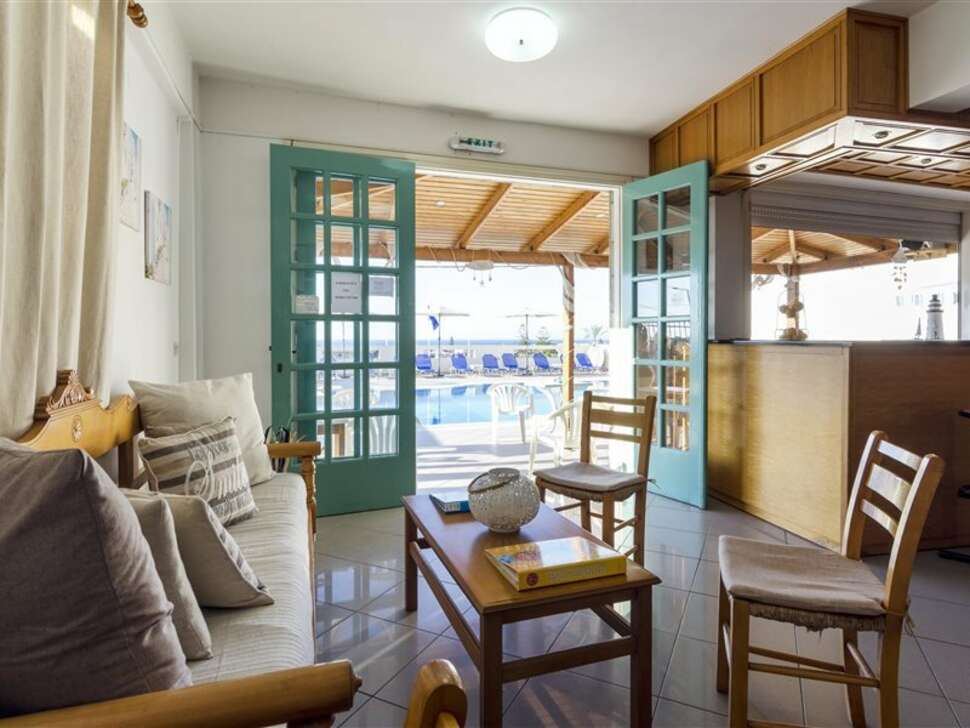 Een foto van het interieur van Aglaia Appartementen