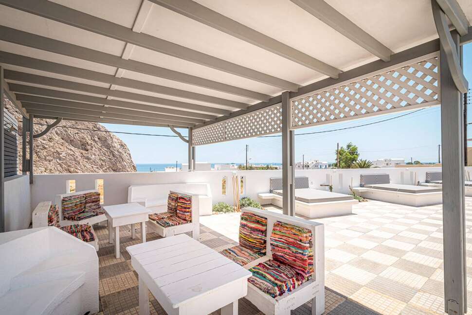 Ein Foto von der Terrasse im Marianna Hotel
